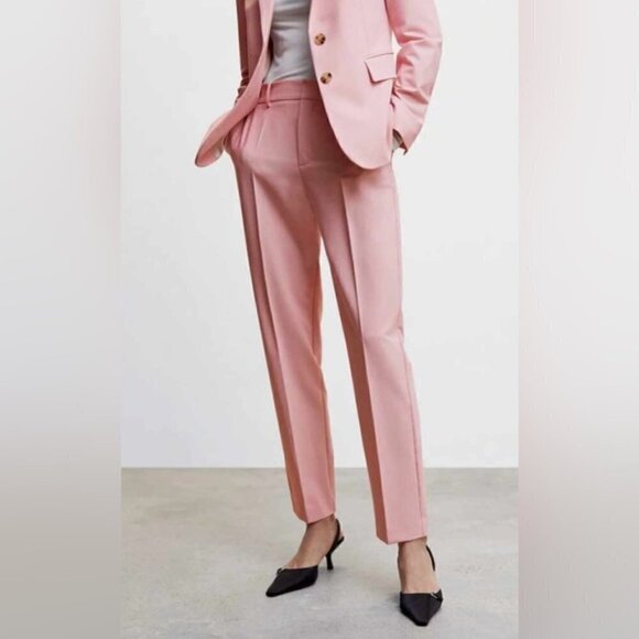 Mango - Women's Straight Suit Trousers - Pale Pink. Size: 6 (US). NWT - Picture 5 of 16